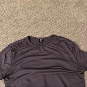 SHEIN Charcoal Crew Neck Crop Top